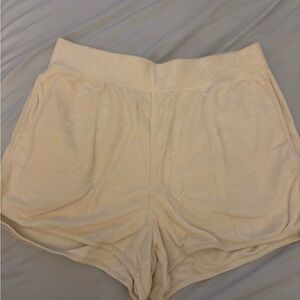 Uniqlo Terry Cloth Cream Casual Shorts